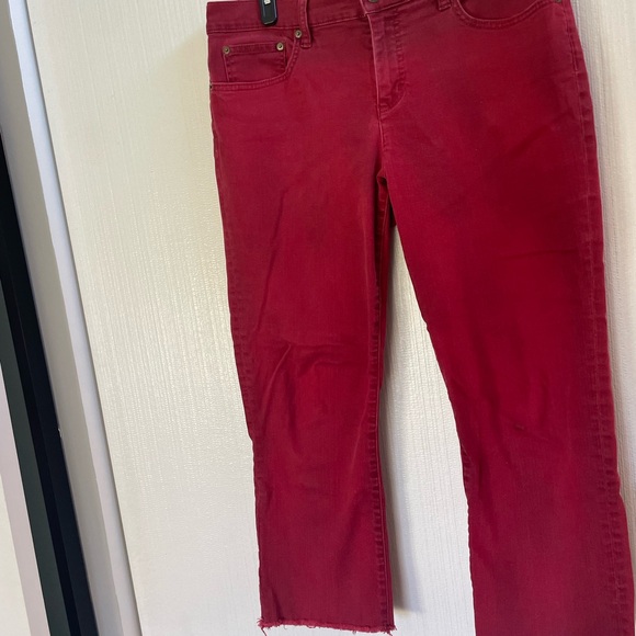 Ralph Lauren Women's Vibrant Red Cropped Jeans - Picture 2 of 8